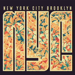 Sport t-shirt graphics. New York City athletic apparel design. Vector