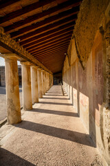 Scenic Passageway in Pompeii After Spring Rain