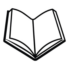 Clean illustration of a book on a simple white background