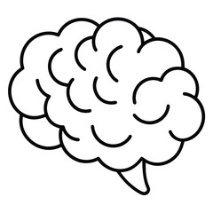 Stylized human brain illustration with vibrant colors on white background