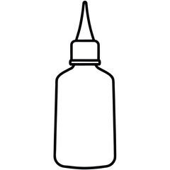 Vector illustration of a classic glue bottle with a cap