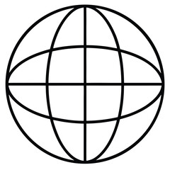 Abstract globe design with vibrant color accents on white background