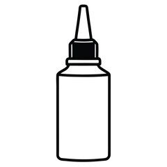 Vector illustration of a glue bottle with a cap and label