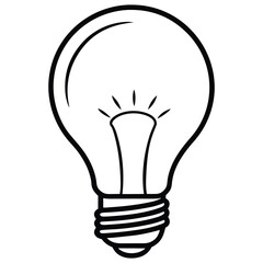 Obraz premium Illustration of a glowing light bulb on a clean white background