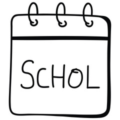 Creative school calendar design with educational elements