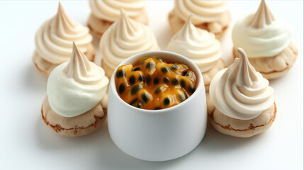 cold rice paper rolls with peanut sauce, minimalist surface
