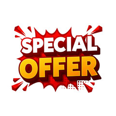 Special offer banner graphic for promotions & sales