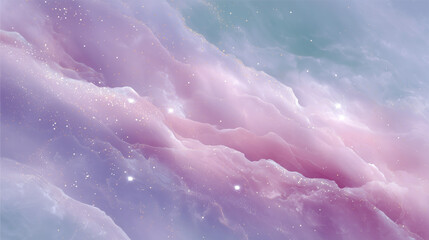 Fototapeta premium Ethereal swirling cloudscape with shades of pink and lavender in a celestial expanse at twilight