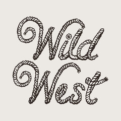 Wild West Rope Lettering Design