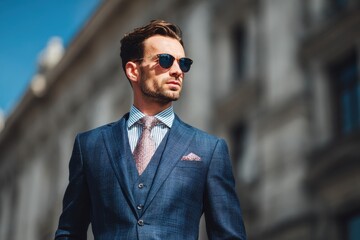 Urban entrepreneur Self assured young professional in formal attire outdoors