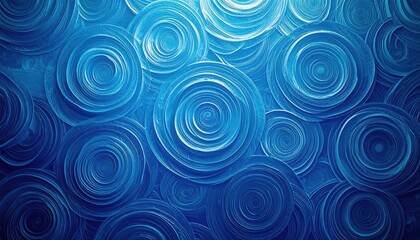 Abstract Blue Circular Patterns Background