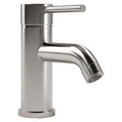 Photorealistic 3D Render of Stainless Steel Kitchen Faucet Design
