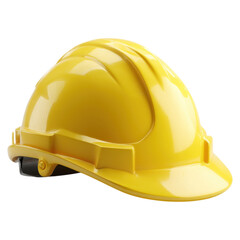 Fototapeta premium Photorealistic 3D Render of a Yellow Hard Hat on a White Background