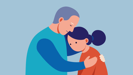 Emotional Support A scene where a family member comforts another with a supportive gesture symbolizing the emotional aspect of dealing with potential hereditary conditions.
