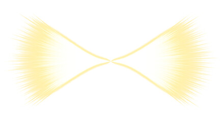 Dynamic Golden Light Beams Energy Burst Effect Illustration isolated on a transparent background