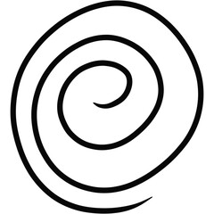 Hand-Drawn Spiral Line – Hypnotic or Dizzy Symbol