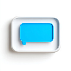 Naklejka premium Chat Window Template Isolated on White Background