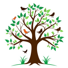 Obraz premium vector illustration of an abstract tree