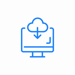 Obraz premium cloud upload icon sign vector