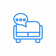 sofa chat icon sign vector