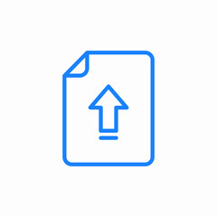 upload document icon sign vector