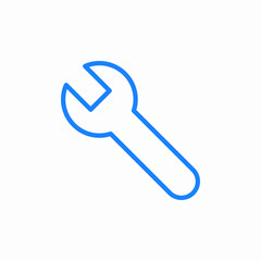 wrench tool icon sign vector