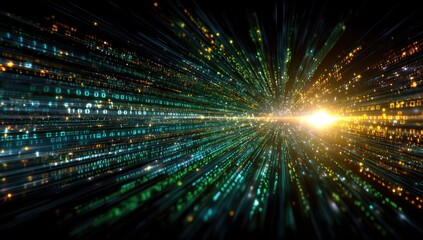 Naklejka premium Abstract digital tunnel