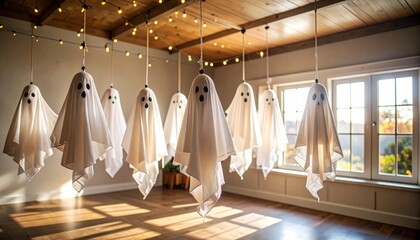 Whimsical Hanging Ghost Decorations