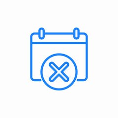 cancelled day icon sign vector