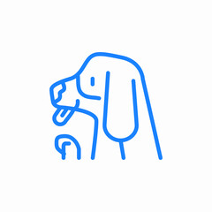 dog profile icon sign vector