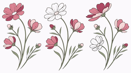 Floral Composition Creation, Flowers, Botanical Art, Digital Illustration, Vibrant Colors, Artistic View, Nature Inspired Designs