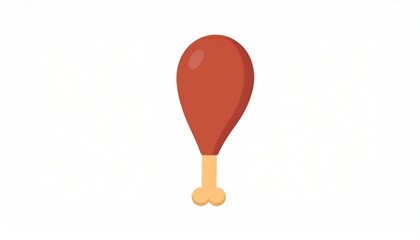 Cartoon Chicken Drumstick Icon