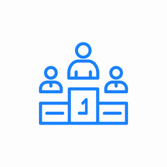 Obraz premium podium team ranking icon sign vector