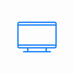 television outline icon sign vector