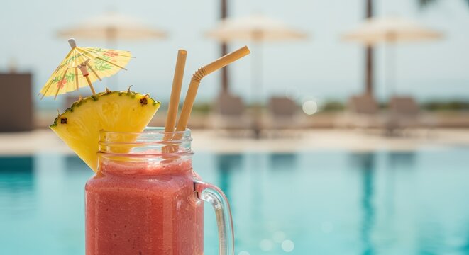 refreshing juice on a sunny day