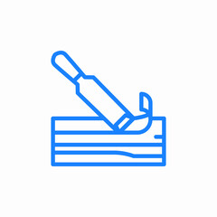 wood craft icon sign vector