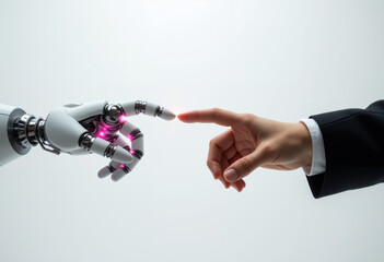 Human Robot Hand Connection Minimalist