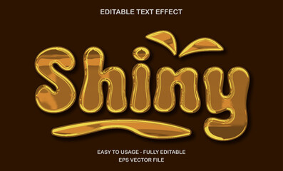 Text, editable text effect template,  3d bold shiny glossy embossed title effect