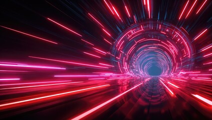Fototapeta premium Futuristic neon tunnel