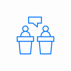 debates discussion negotiations public speech icon sign vector