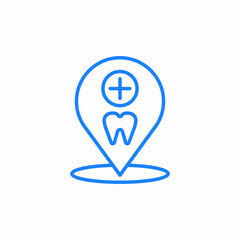 dental location icon sign vector