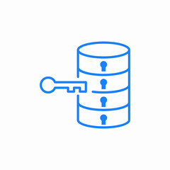 encrypted database icon sign vector