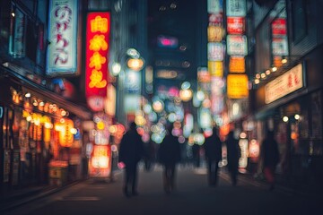 Blurred Night Street Scene