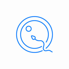 Fototapeta premium fertilization pregnancy egg cell icon sign vector