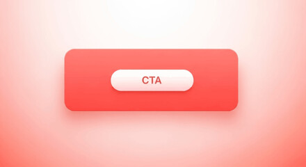 A red rectangular button with a white CTA button inside, digitally rendered.