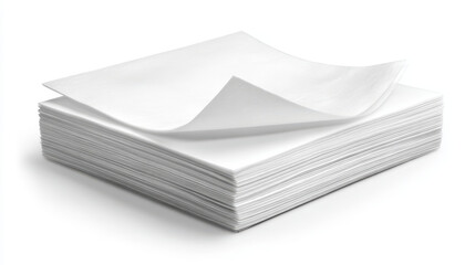 Stack of white concentrated laundry detergent sheets looks so clean and fresh, ready to make your laundry load spotless