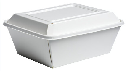 Isolated pad krapow gai in takeout container looks appetizing and ready to enjoy. Its clean presentation makes it even more tempting
