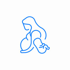 mother and baby icon sign vector