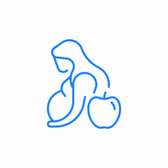 mother baby apple icon sign vector