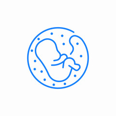 pregnancy fetal development fetus icon sign vector